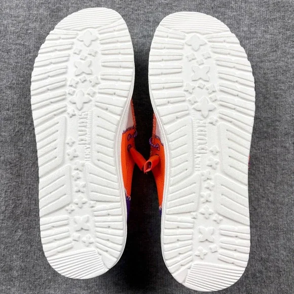 Hey Dude Wally Tri Clemson Orange Purple Men's Size 8 Casual Slip On Loafers NEW - Picture 5 of 16